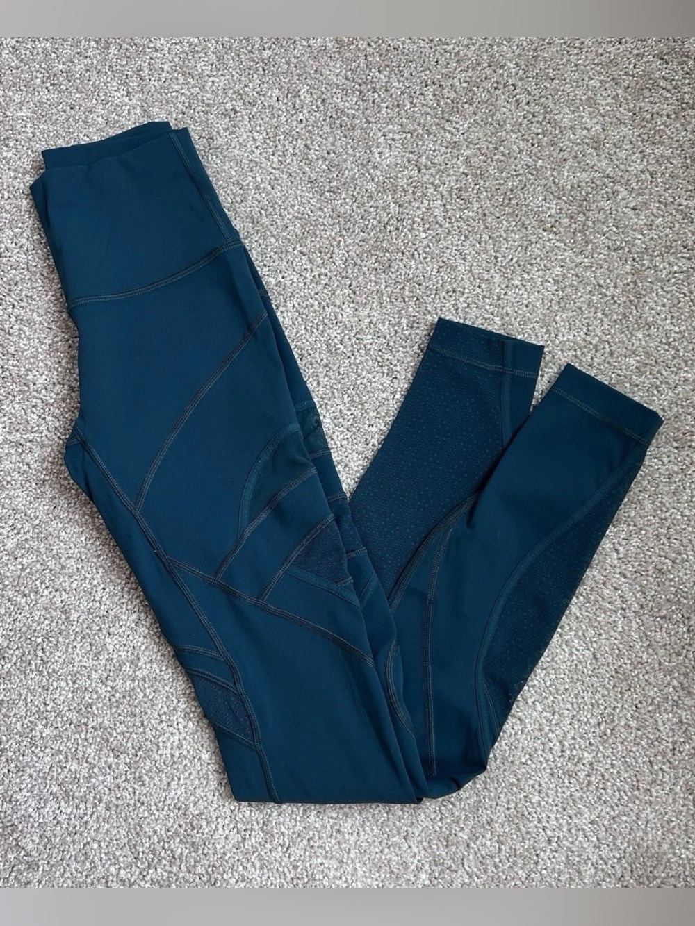 Women’s Lululemon Wunder Under High-Rise Tight Mesh 28" Royal Emerald Size 2 - Picture 15 of 15